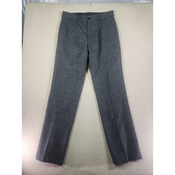 Banana Republic Pants Mens 30/32 Gray Gavin Flat Front Zip Fly Straight Preppy - Picture 1 of 9